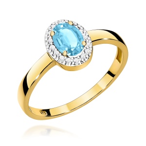 Pierścionek W0330 Topaz Swiss 0,50ct żółte złoto
