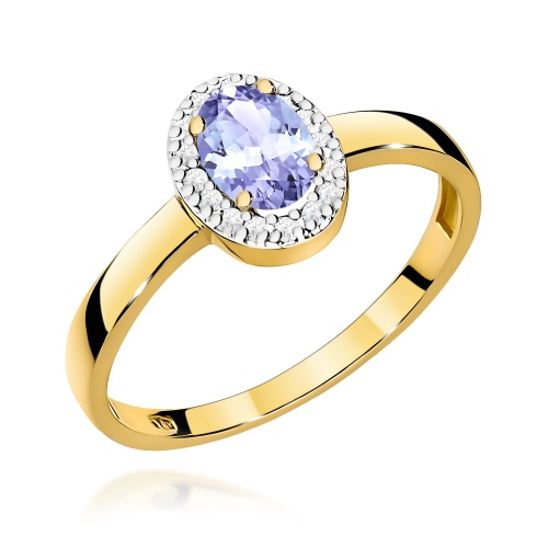 Prsteň W0330 Tanzanit 0,40ct Žlté zlato 375