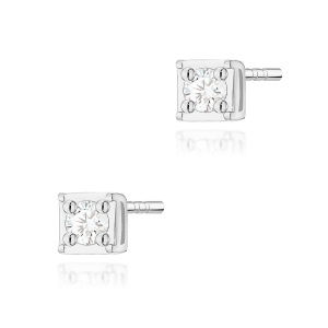 Kolczyki K0581 Diament 2 x 0,03ct białe złoto