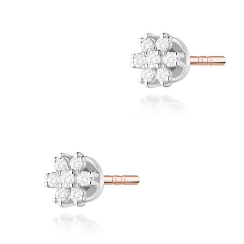 Boucles d’oreilles K0026 avec diamants Or rose