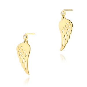 Kolczyki K0050 Diament 2 x 0,0145ct żółte złoto