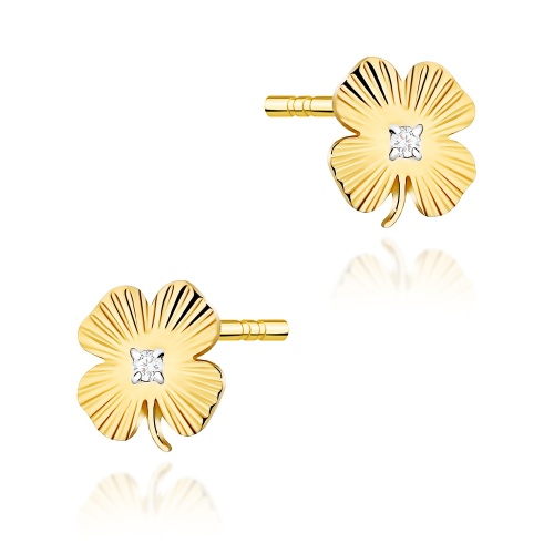 Boucles d’oreilles K0073 Diamant 2 x 0,005ct Or jaune