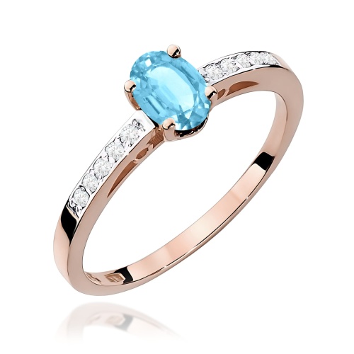 Prsteň W0067 Topás 0,50ct ružové zlato