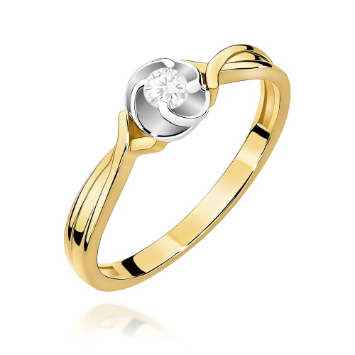 Inel W0329 Diamant de laborator 0,10ct AUR GALBEN