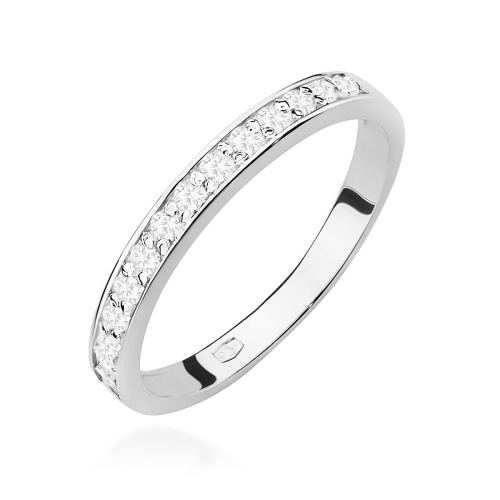 Prsteň W0446 s diamantm bielé zlato (1)
