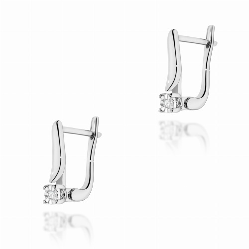 Ohrringe K0065 Diamant 2 x 0,0086ct Weißgold