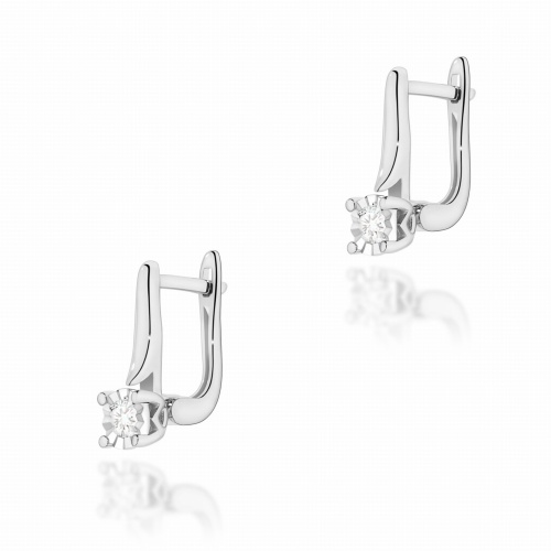 Ohrringe K0065 Diamant 2 x 0,08ct Weißgold