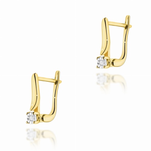 Boucles d’oreilles K0065 Diamant 2 x 0,0086ct Or jaune