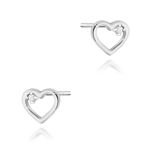 Kolczyki K0079 Diament 2 x 0,005ct białe złoto