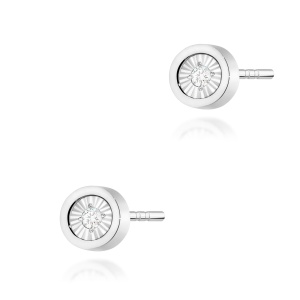 Kolczyki K0081 Diament 2 x 0,08ct białe złoto