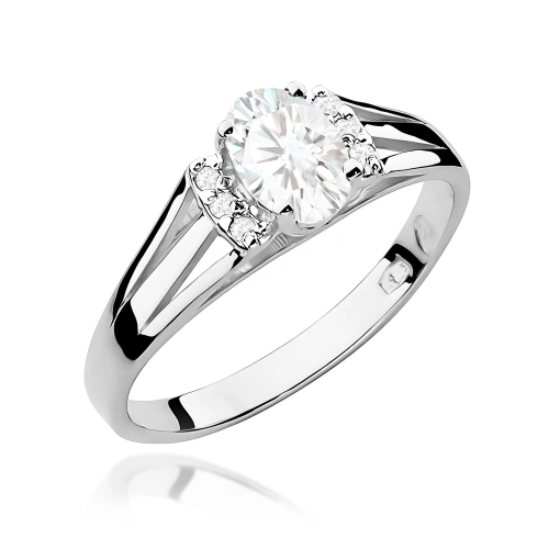 Pierścionek W0005 Diament laboratoryjny 0,40ct białe złoto