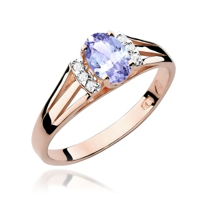 Pierścionek W0005 Tanzanit 0,40ct różowe złoto