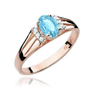 Pierścionek W0005 Topaz Swiss 0,50ct różowe złoto