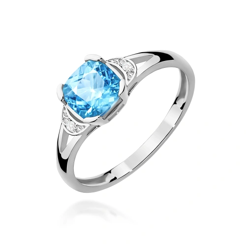Gyűrű W0040 Topáz Swiss 1,10ct Fehér arany