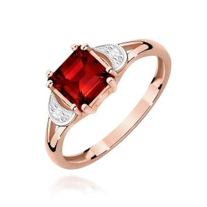 Pierścionek W0040B Granat 1,30ct różowe złoto