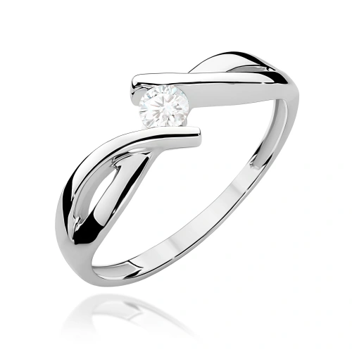Ring W0191B Diamant 0,08ct Weißgold