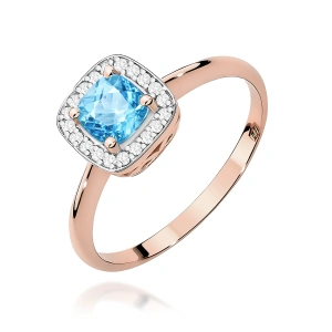 Pierścionek W0514 Topaz Swiss 0,70ct różowe złoto