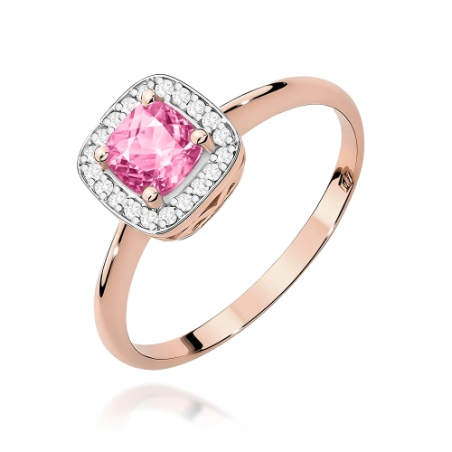Prsteň W0514 Topás Ružový 0,65ct ružové zlato