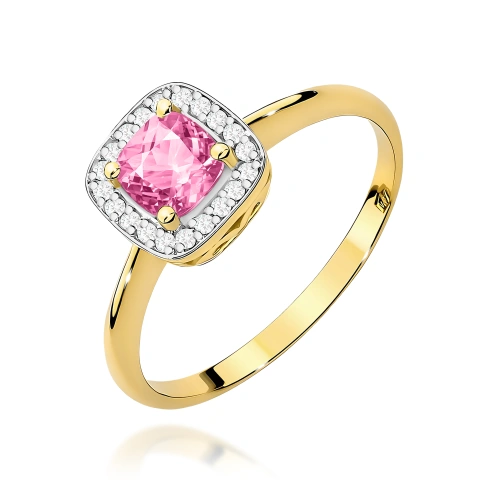 Bague W0514 Topaze  rose 0,65ct Or jaune