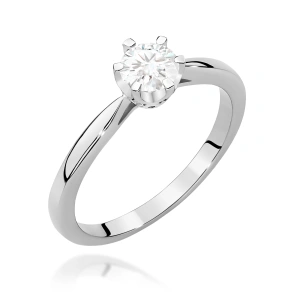 Pierścionek W0539 Diament 0,40ct białe złoto 375