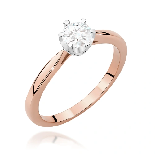 Bague W0539 Diamant de laboratoire 0,40ct Or rose