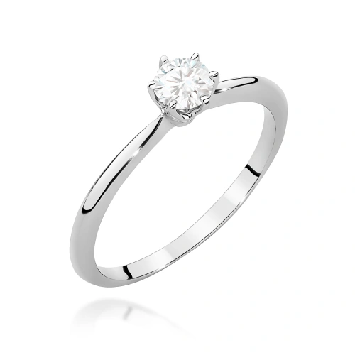 Bague W0553 Diamant 0,50ct Or blanc 375