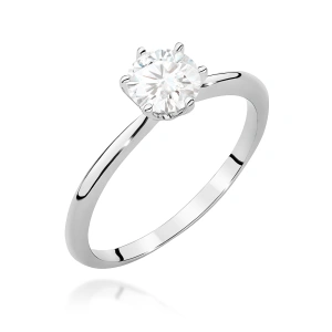 Pierścionek W0553 Diament 0,70ct białe złoto 375