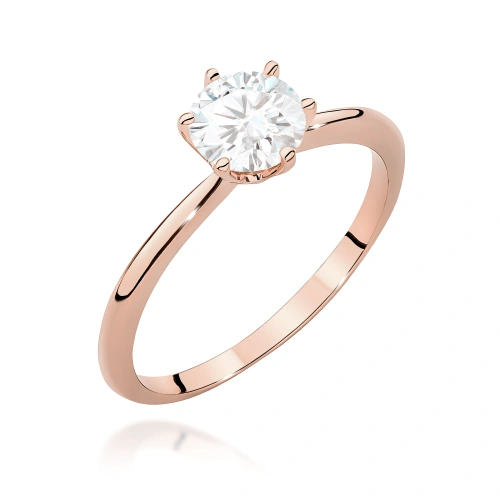 Bague W0553 Diamant 1,00ct Or rose