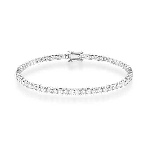 Bransoletka B0039 z diamentami laboratoryjnymi białe złoto