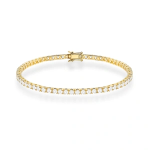 Bransoletka B0039 z diamentami żółte złoto