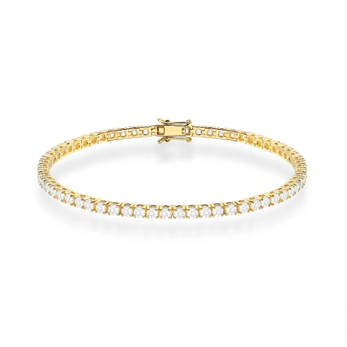 Bransoletka B0039 z diamentami żółte złoto
