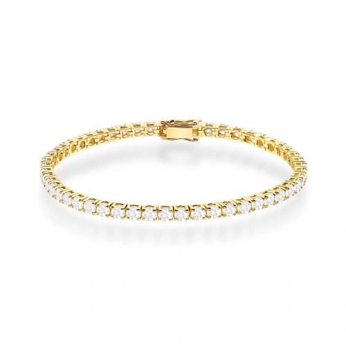 Bransoletka B0039 z diamentami żółte złoto