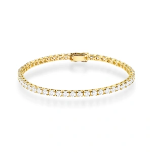 Bransoletka B0039 z diamentami żółte złoto