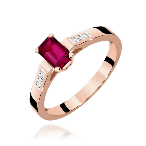 Pierścionek W0078 Rubin 0,80ct różowe złoto