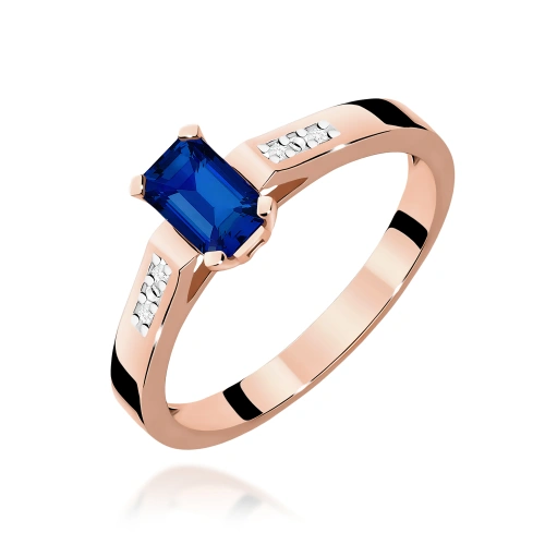 Pierścionek W0078 Szafir 0,60ct różowe złoto