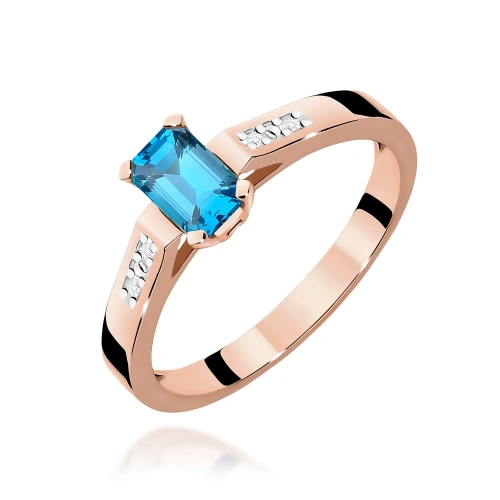 Prsteň W0078 Topás 0,65ct ružové zlato