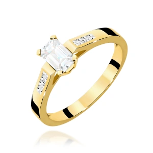 Pierścionek W0078 Diament Laboratoryjny 0,60ct żółte złoto