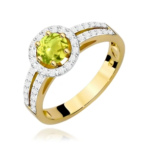 Pierścionek W0087 Oliwin 0,60ct żółte złoto 375