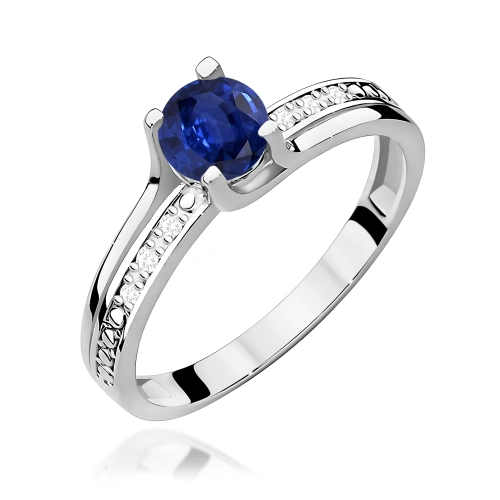 Ring W0106 Saphir 0,50ct Weißgold 375