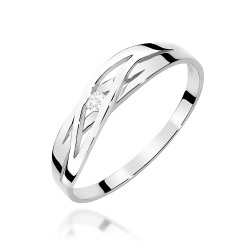 Ring W0156 Diamant 0,04ct Weißgold