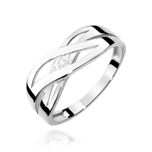 Ring W0156 Diamant 0,10ct Weißgold