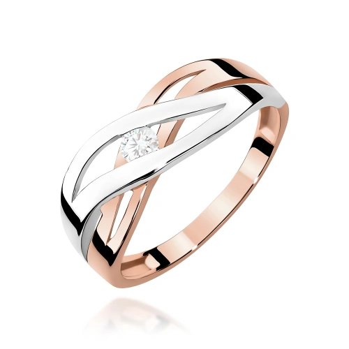 Bague W0156 Diamant 0,10ct Or rose