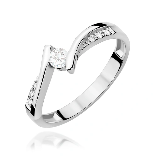 Ring W0177 Diamant 0,13ct Weißgold