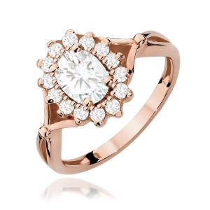 Pierścionek W0182 Diament Laboratoryjny 0,70ct różowe złoto