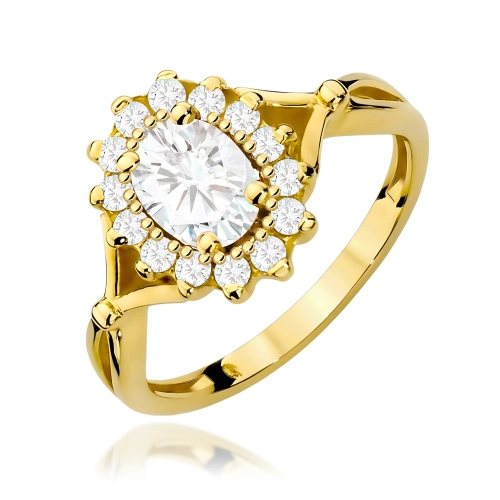 Pierścionek W0182 Diament Laboratoryjny 0,70ct żółte złoto