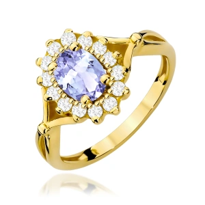Pierścionek W0182 Tanzanit 0,70ct żółte złoto