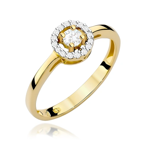 Gyűrű W0238 Gyémánt 0,12ct Sárga arany