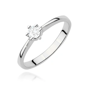 Pierścionek W0256 Diament 0,20ct białe złoto
