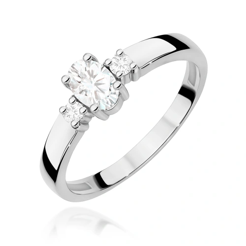 Pierścionek W0264 Diament Laboratoryjny 0,40ct białe złoto 375