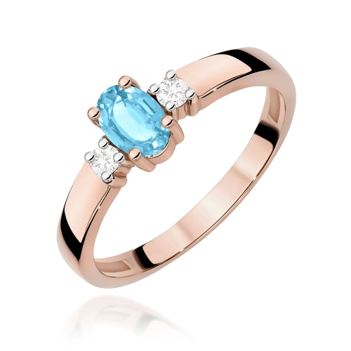 Prsteň W0264 Topás 0,50ct ružové zlato